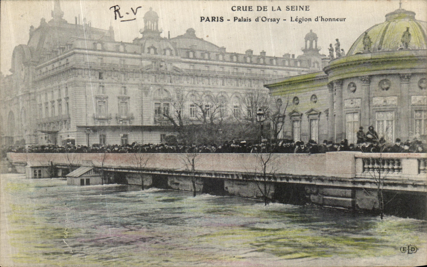 CPA Crue De La Seine Paris Palais d Orsay Legion d Honneur