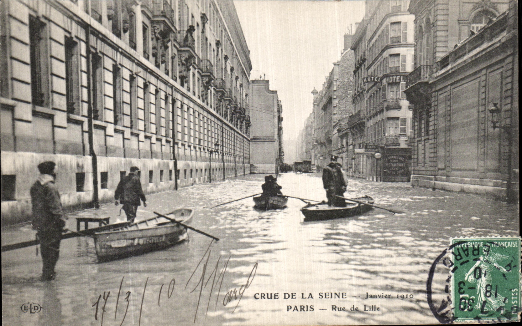 CPA Crue De La Seine Paris Rue de Lille