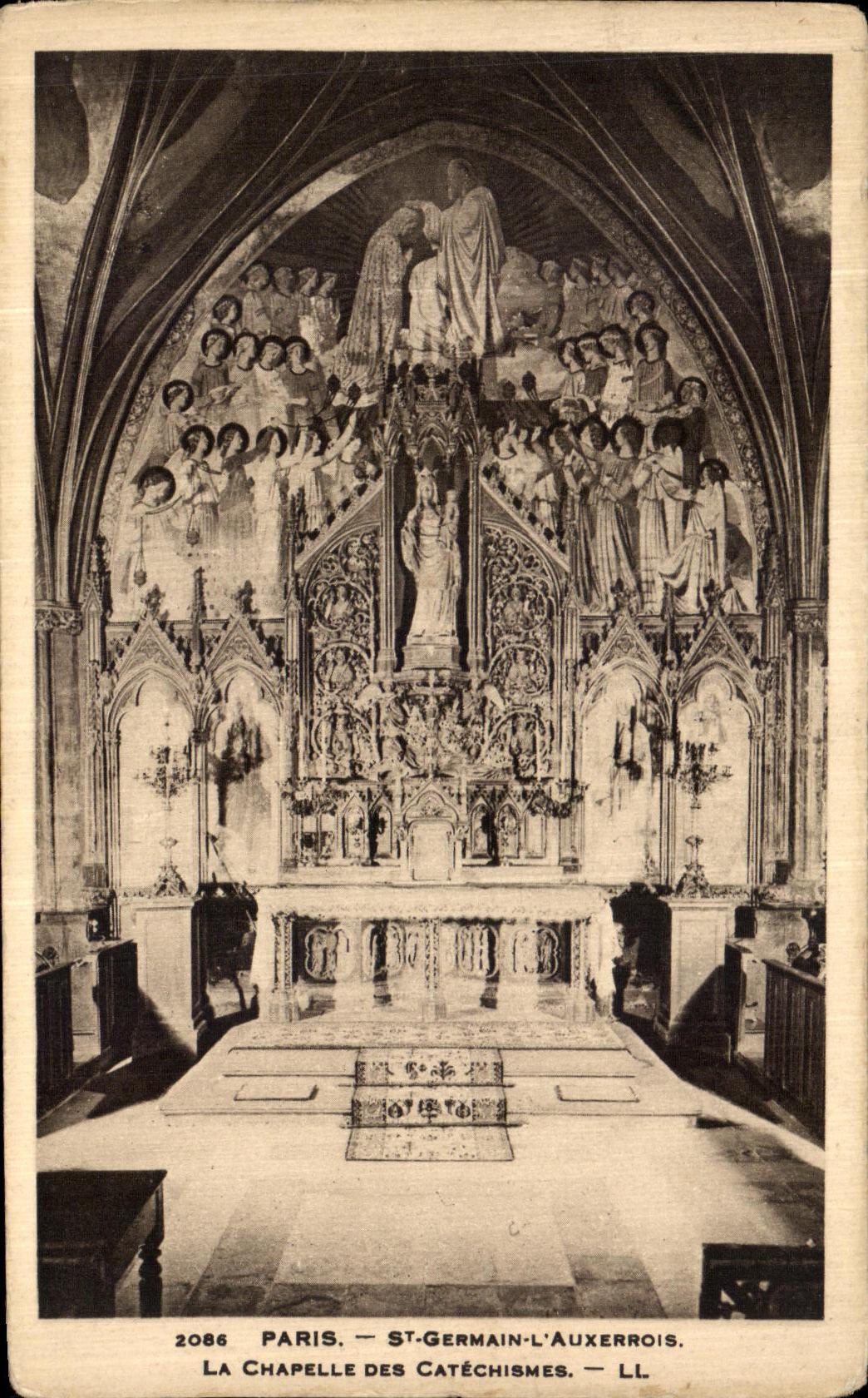VINTAGE POSTCARD Paris German St L Auxerre native La Chapelle of Catechisms