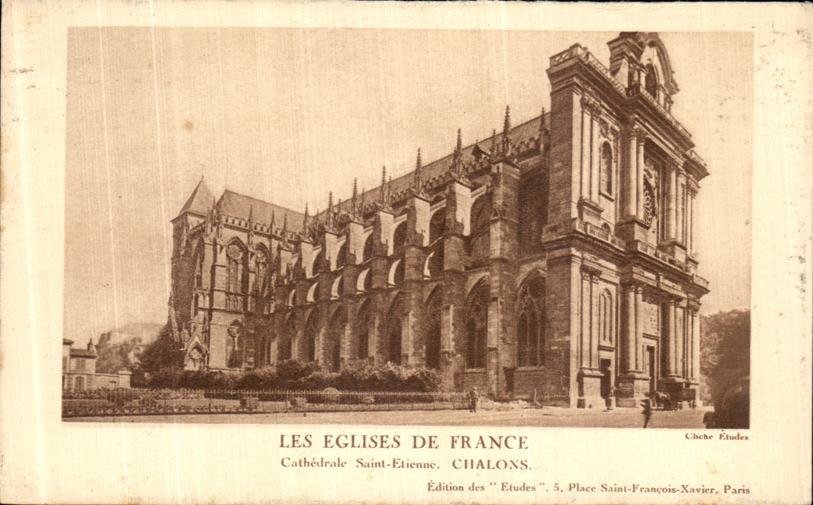 VINTAGE POSTCARD Trawl nets Churches Of France Cathedral Etienne Saint