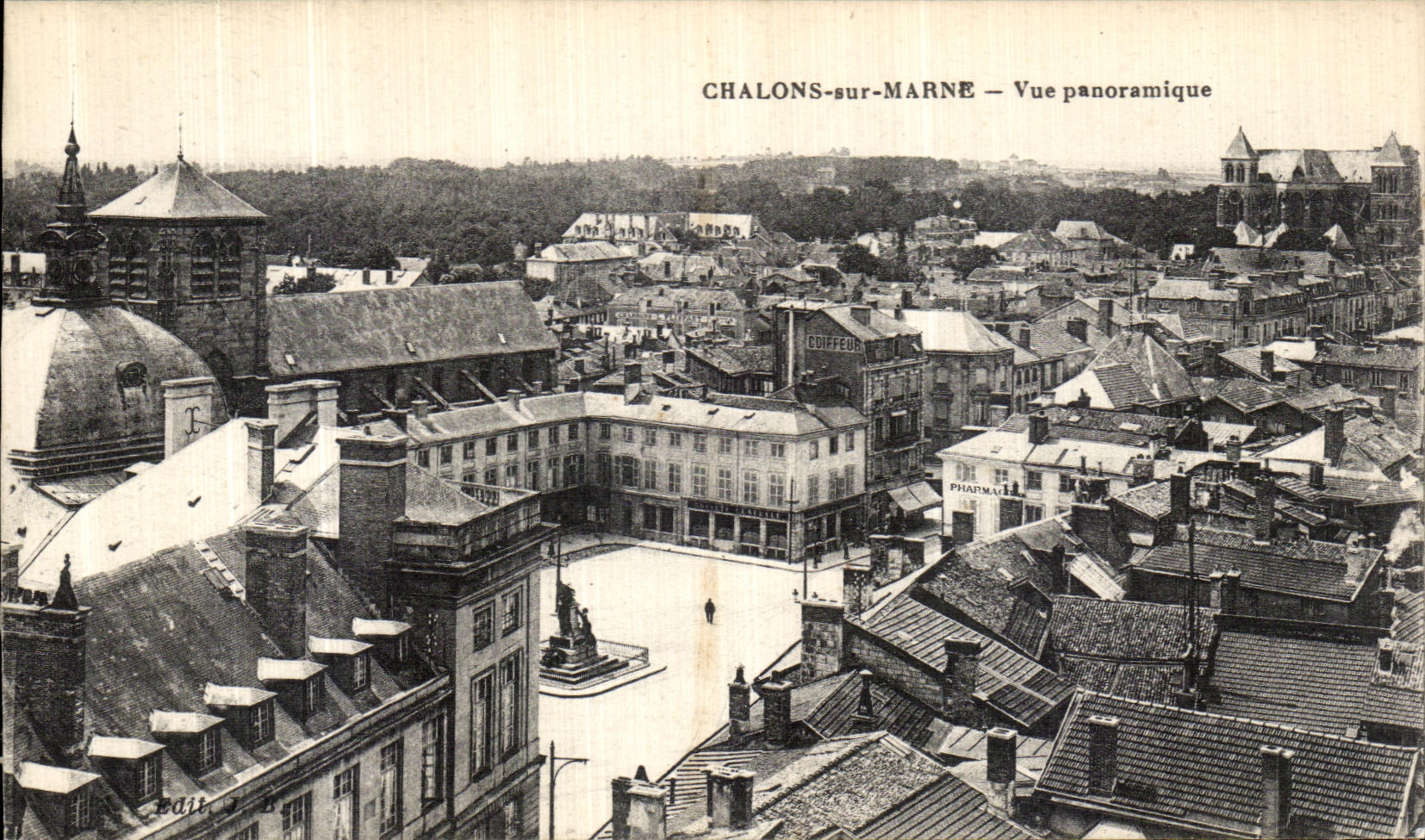 VINTAGE POSTCARD Trawl nets On the Marne Panoramic View