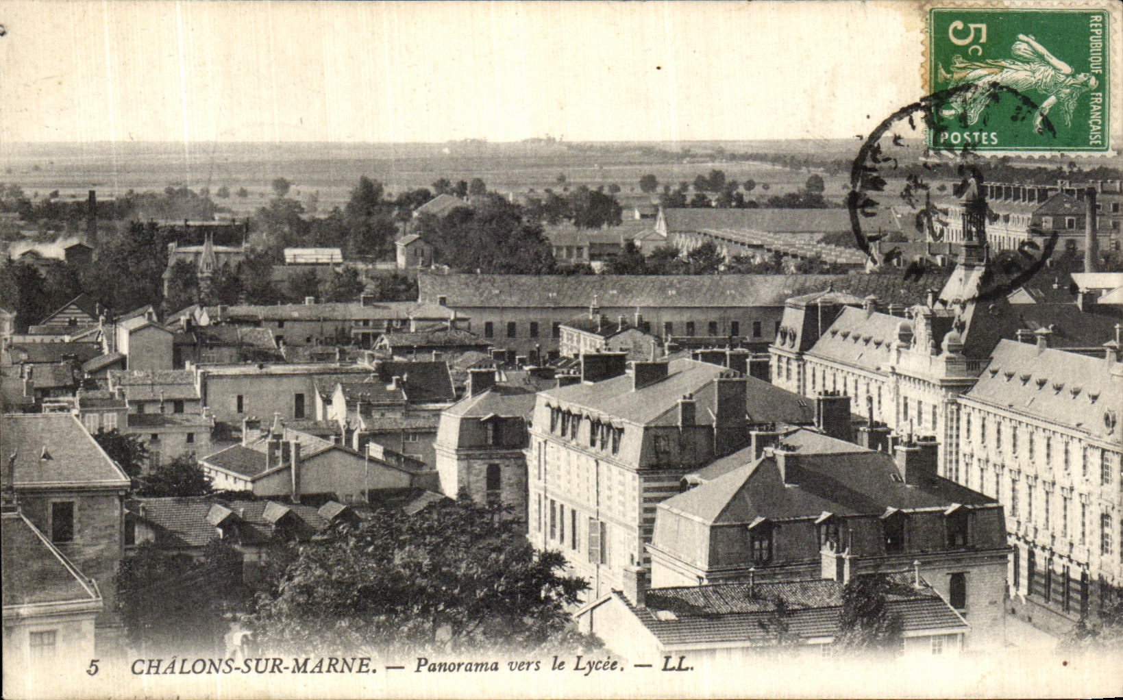 VINTAGE POSTCARD Trawl nets On the Marne Panorama Towards the College