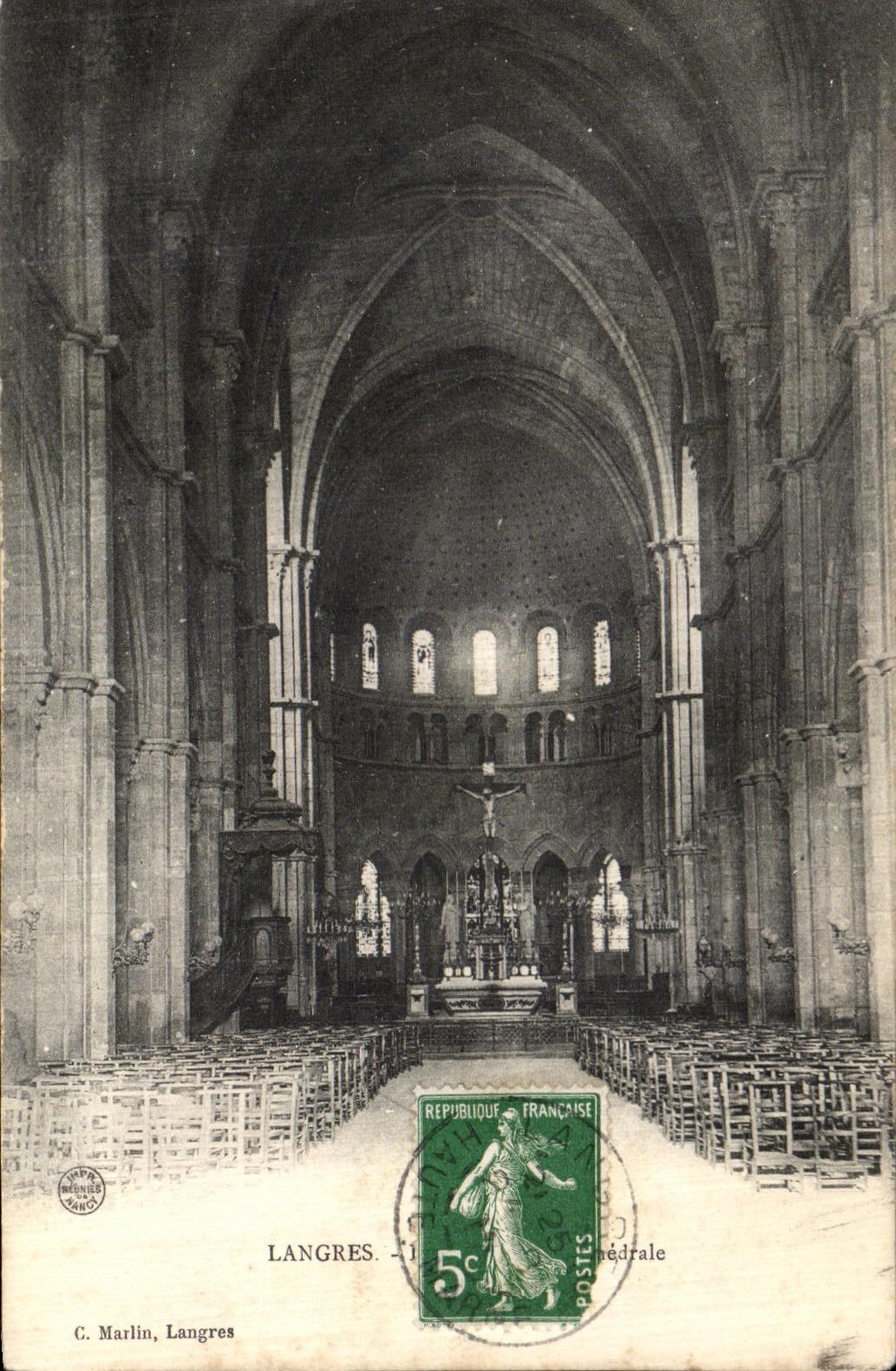 Catedral de Langres de la POSTAL de la VENDIMIA