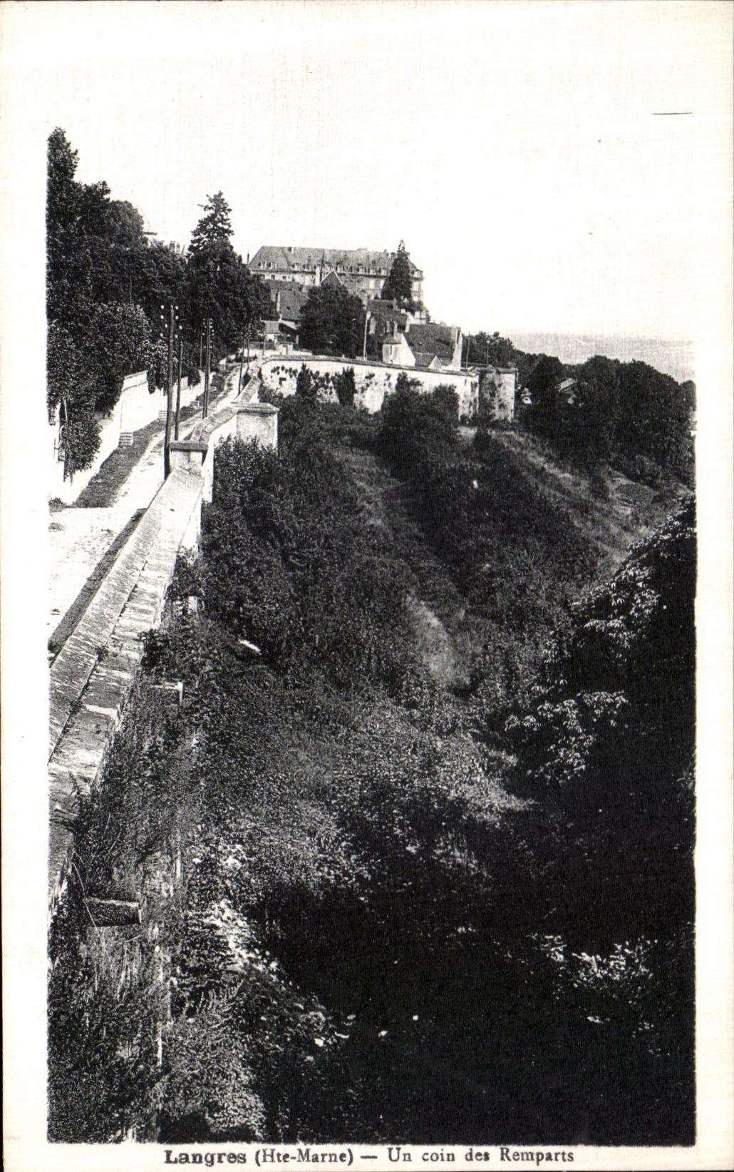 POSTAL Langres de la VENDIMIA una esquina de las paredes