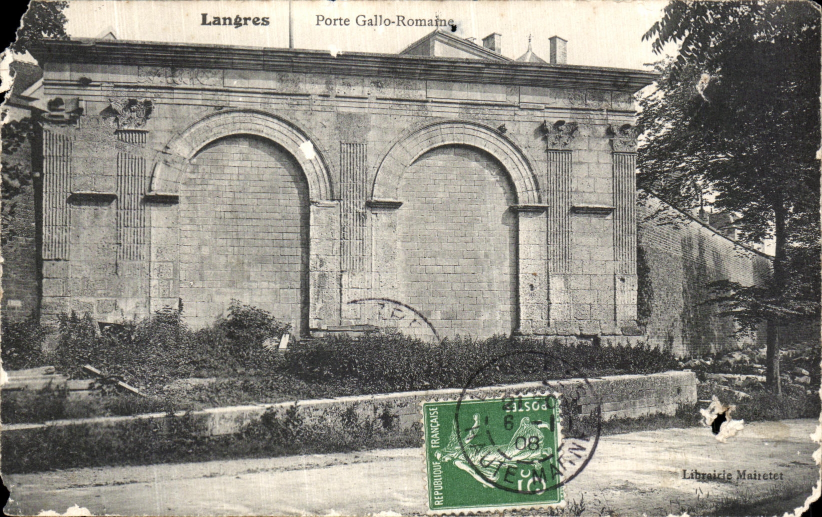 La POSTAL Langres de la VENDIMIA lleva a Gallo Romame