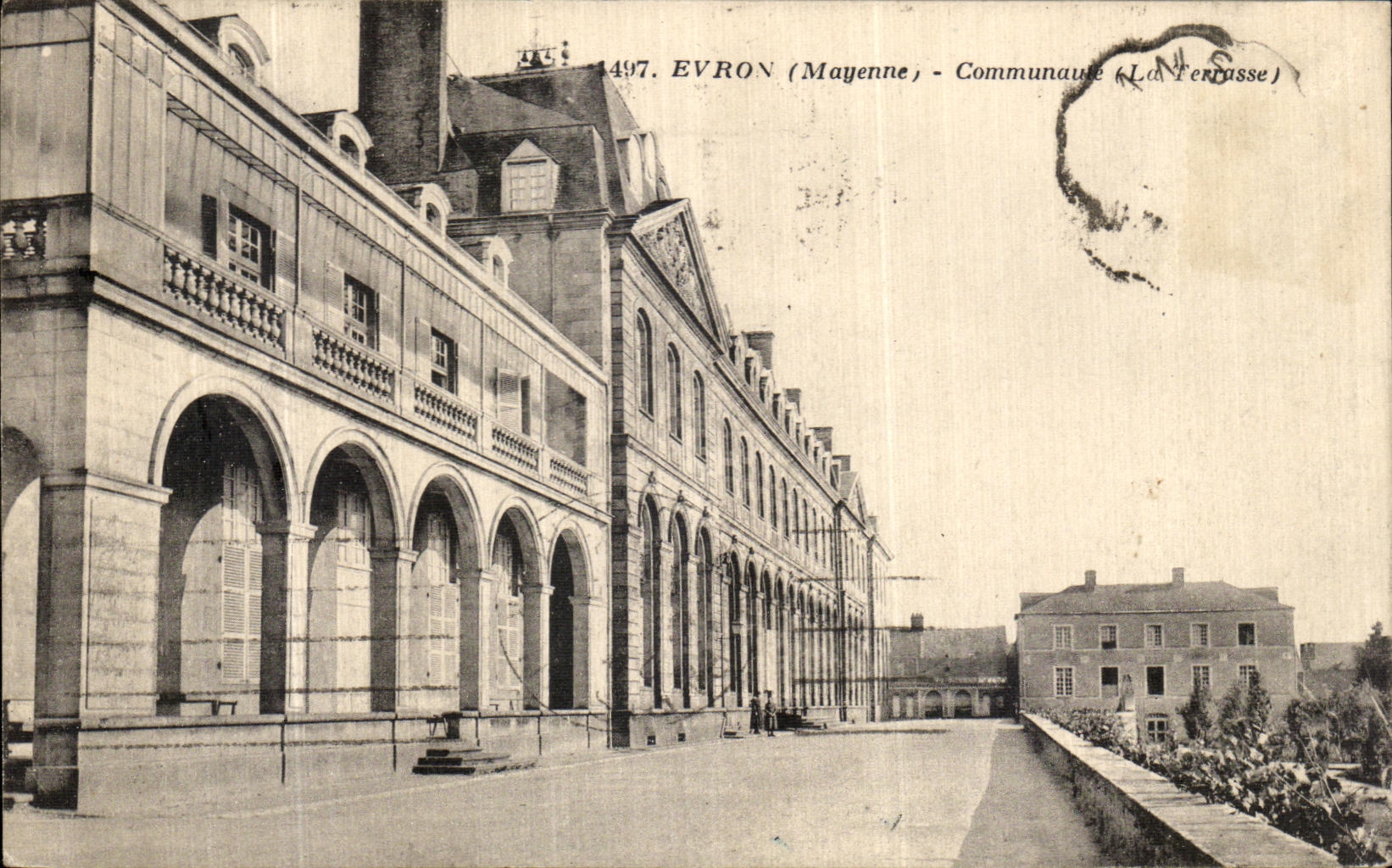 VINTAGE POSTCARD Mayenne the Community the terrace