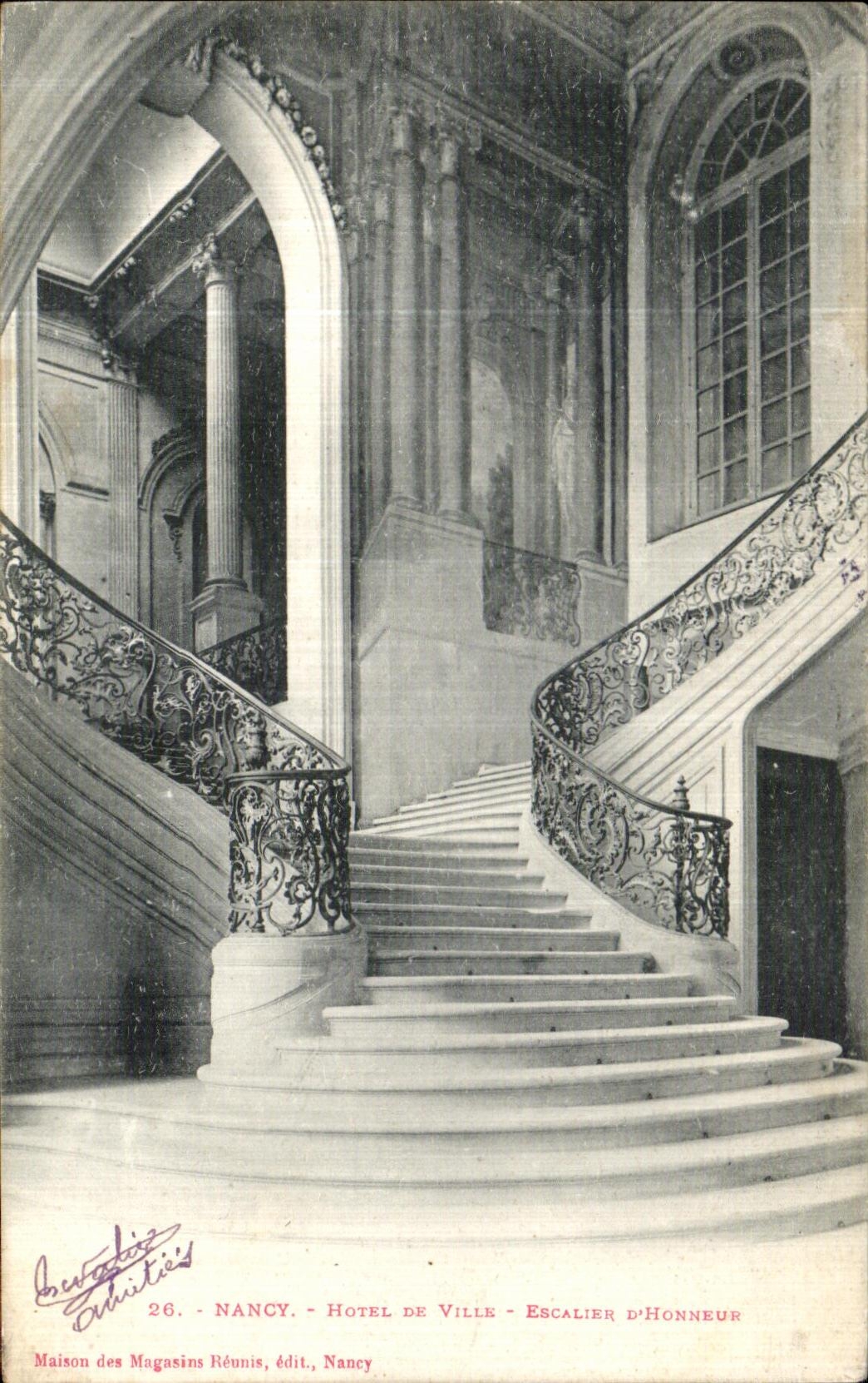 CPA Nancy Hotel de ville Escalier d honneur