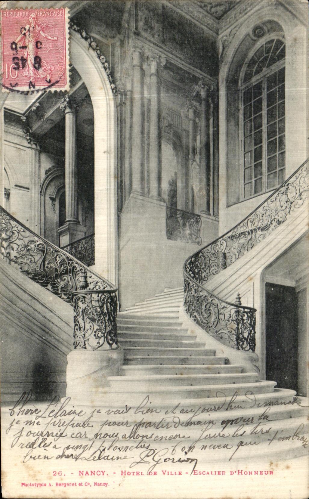 CPA Nancy Hotel de ville Escalier d honneur