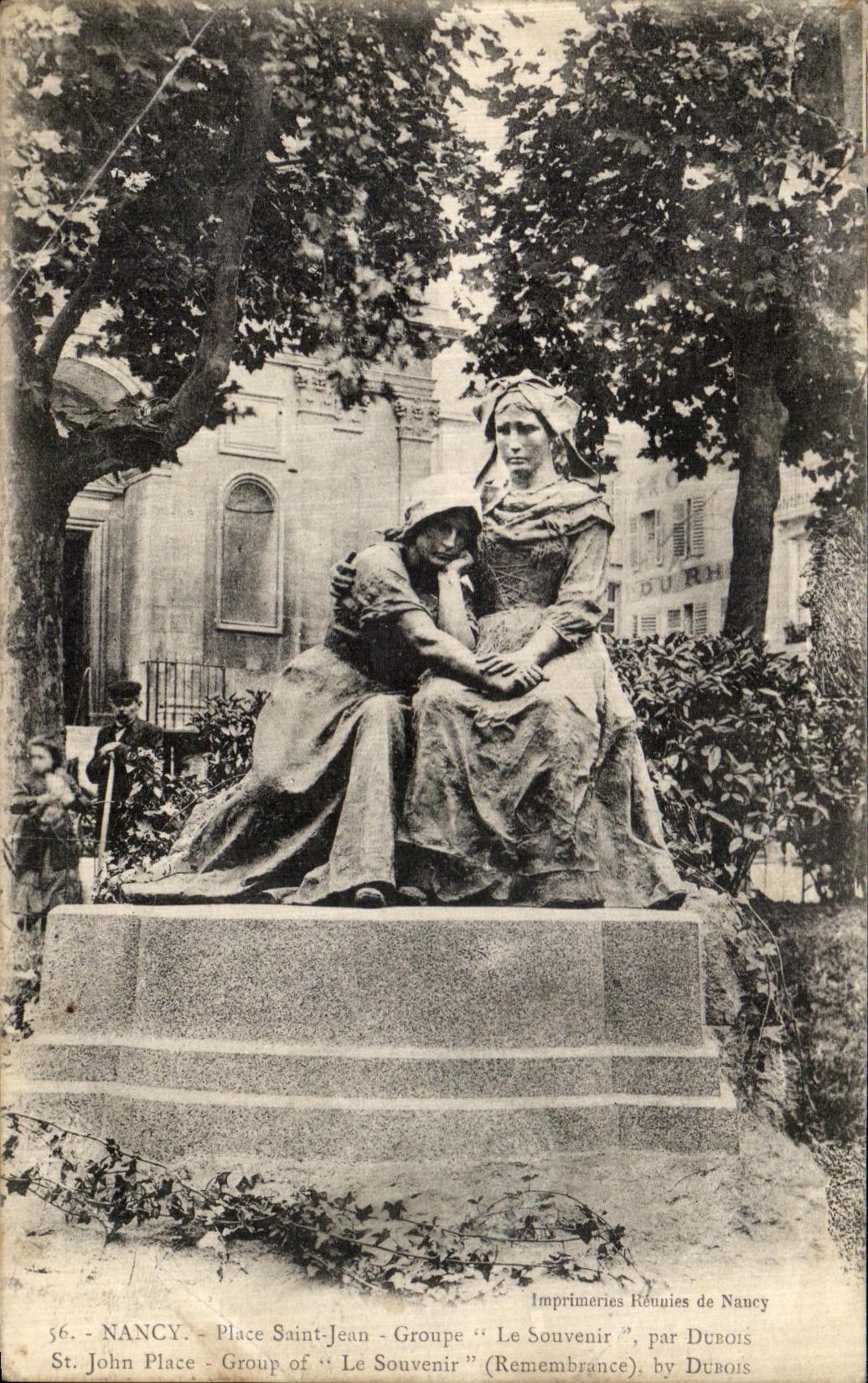 CPA Nancy Place Saint Jean Groupe Le souvenir Dubois Alsace Lorraine