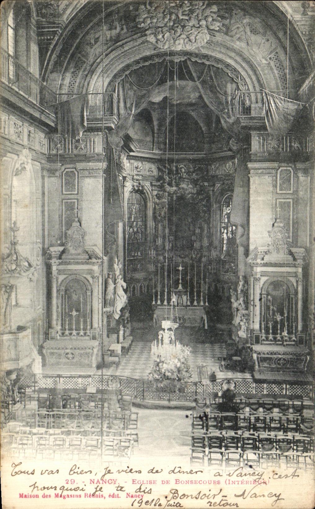 CPA Nancy Eglise de Bonsecours Interieur