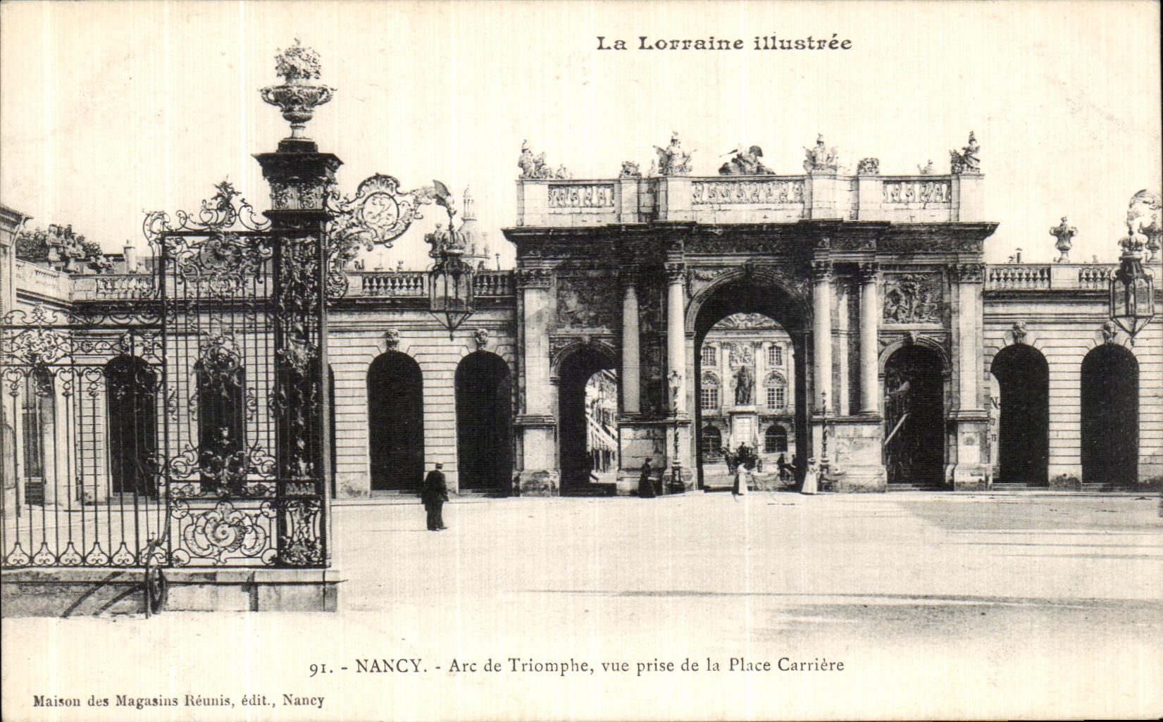 CPA Nancy Arc de Triomphe Vue Prise de la Place Carriere