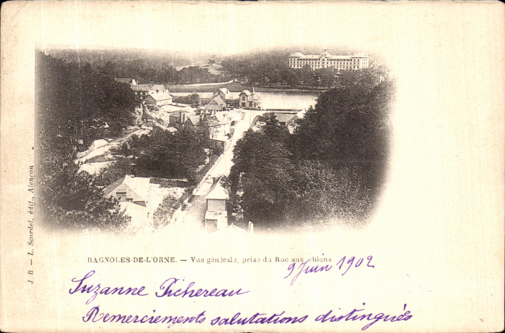 CPA Bagnoles De L Orne Vue Generale Prise du Roc aux chiens