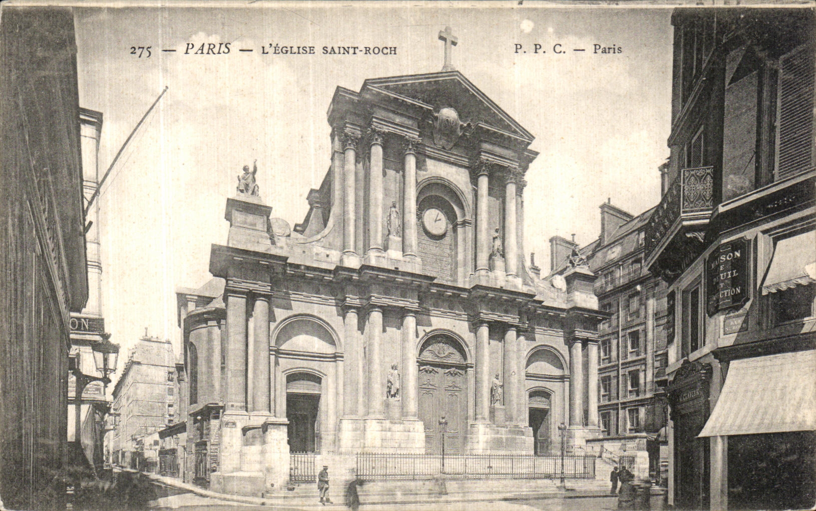 VINTAGE POSTCARD Paris L Church Holy Roch