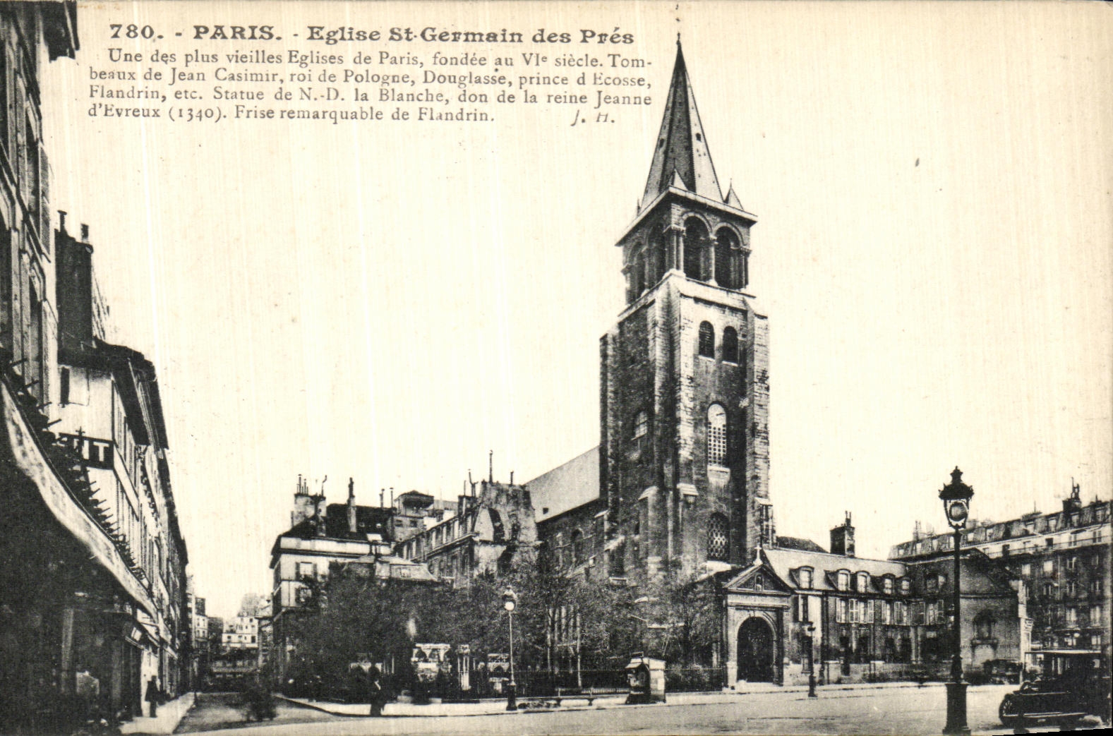 VINTAGE POSTCARD Paris Church St Germen of Near