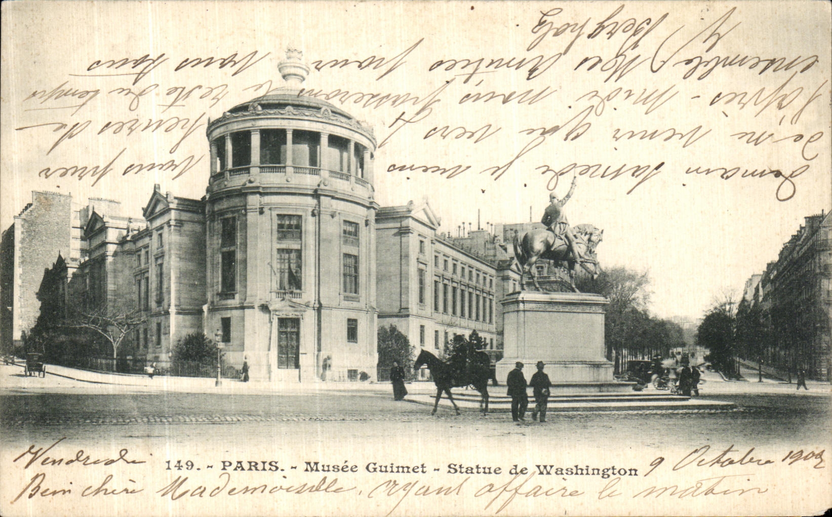 VINTAGE POSTCARD Paris the Guimet Museum Rules of Washington