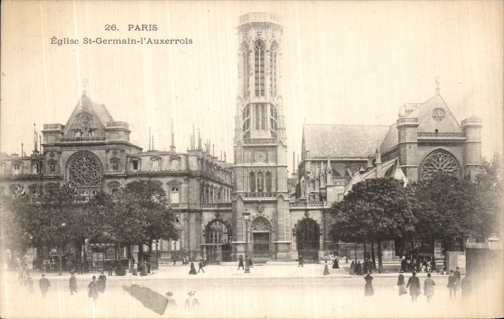 VINTAGE POSTCARD Paris Church German St L Auxerre native