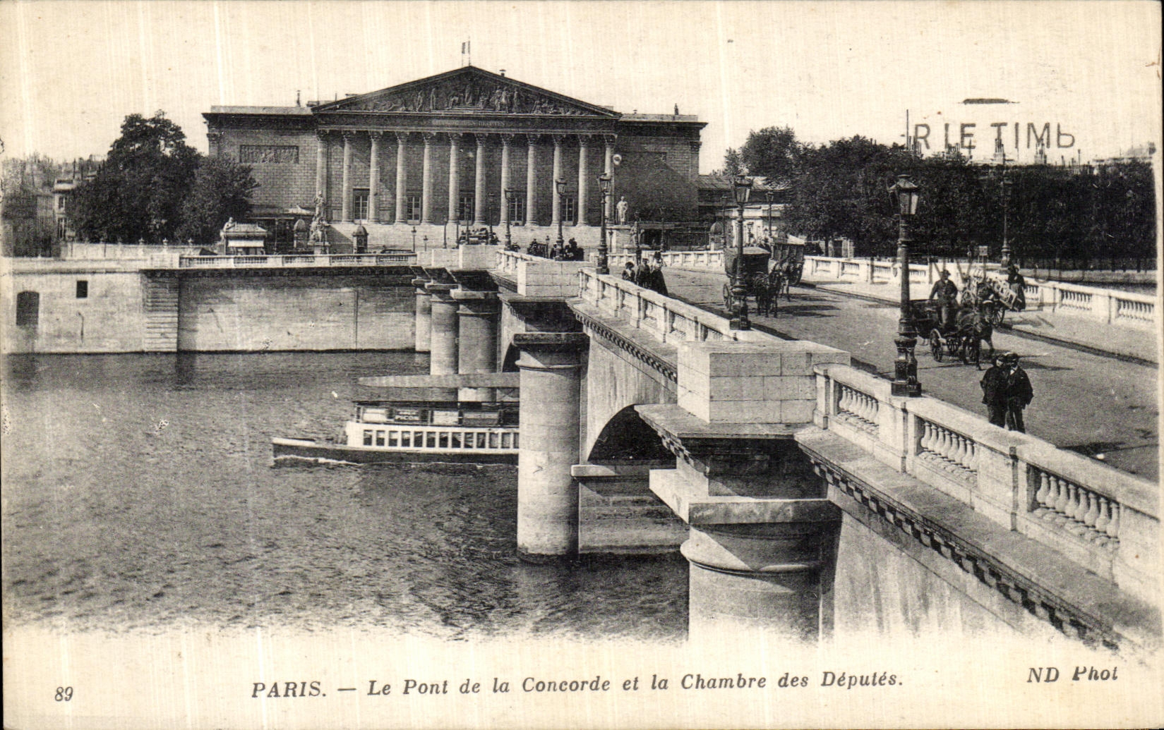 CPA Paris Le Port de la Concorde et la Chambre des Deputes