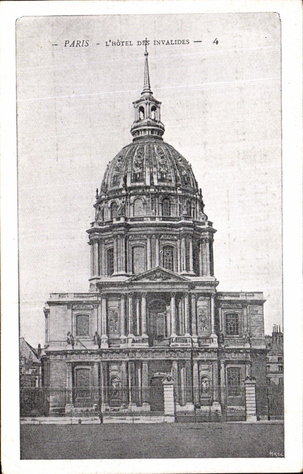 VINTAGE POSTCARD Paris L Hotel of the Invalids