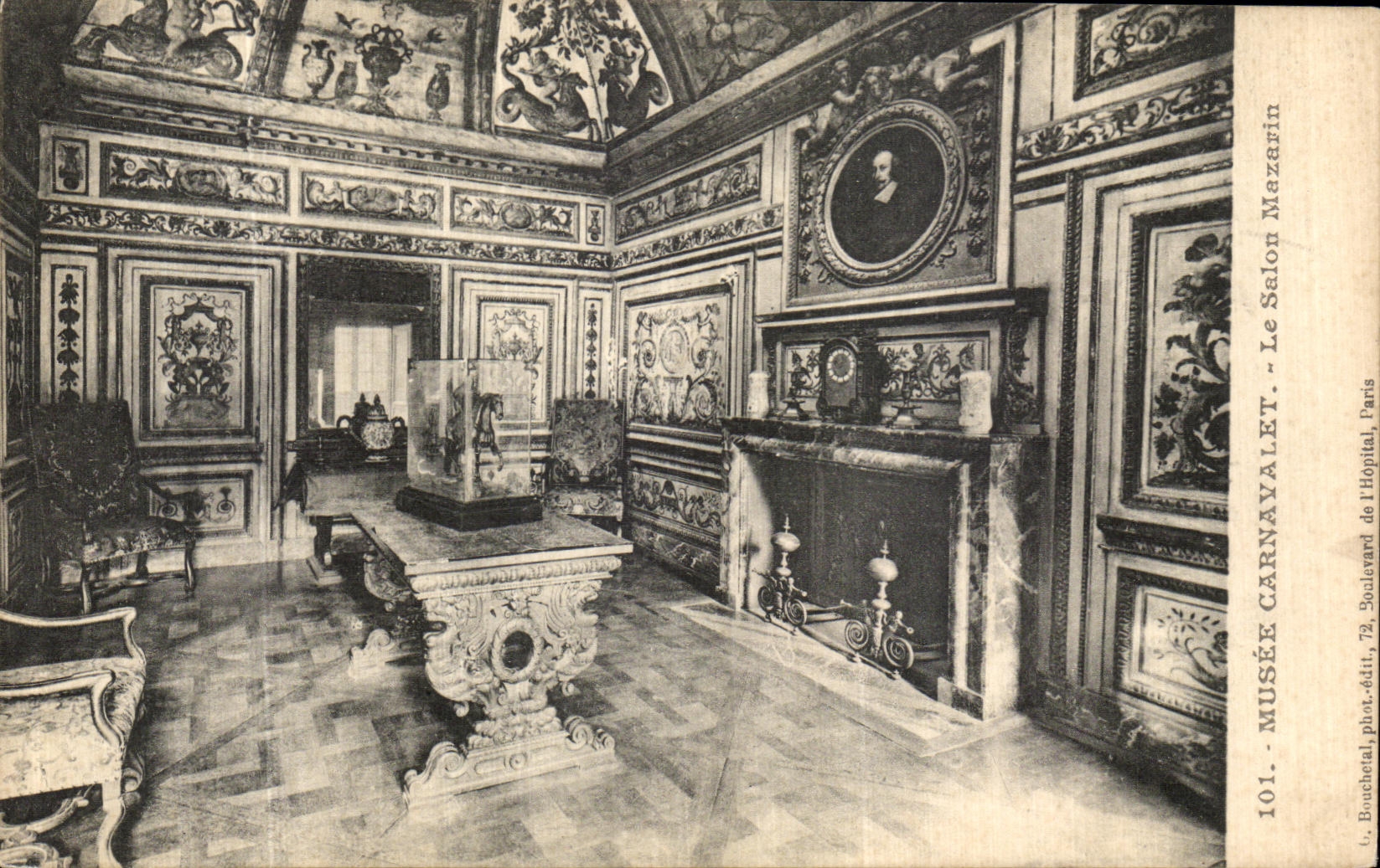 VINTAGE POSTCARD Carnavalet Museum the Mazarin Living room
