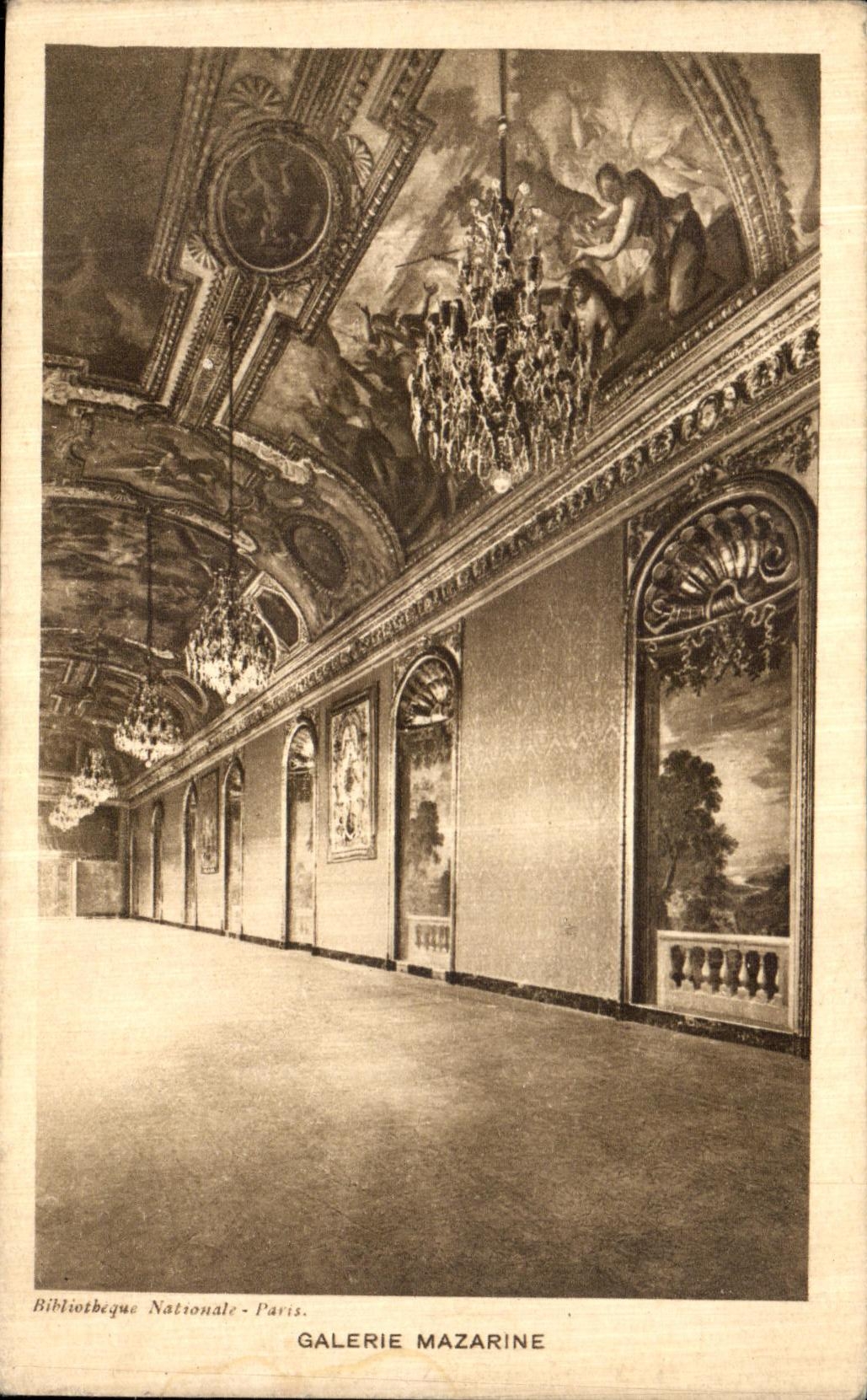 Lumbrera de Mazarine Paris de la galeria de la POSTAL de la VENDIMIA