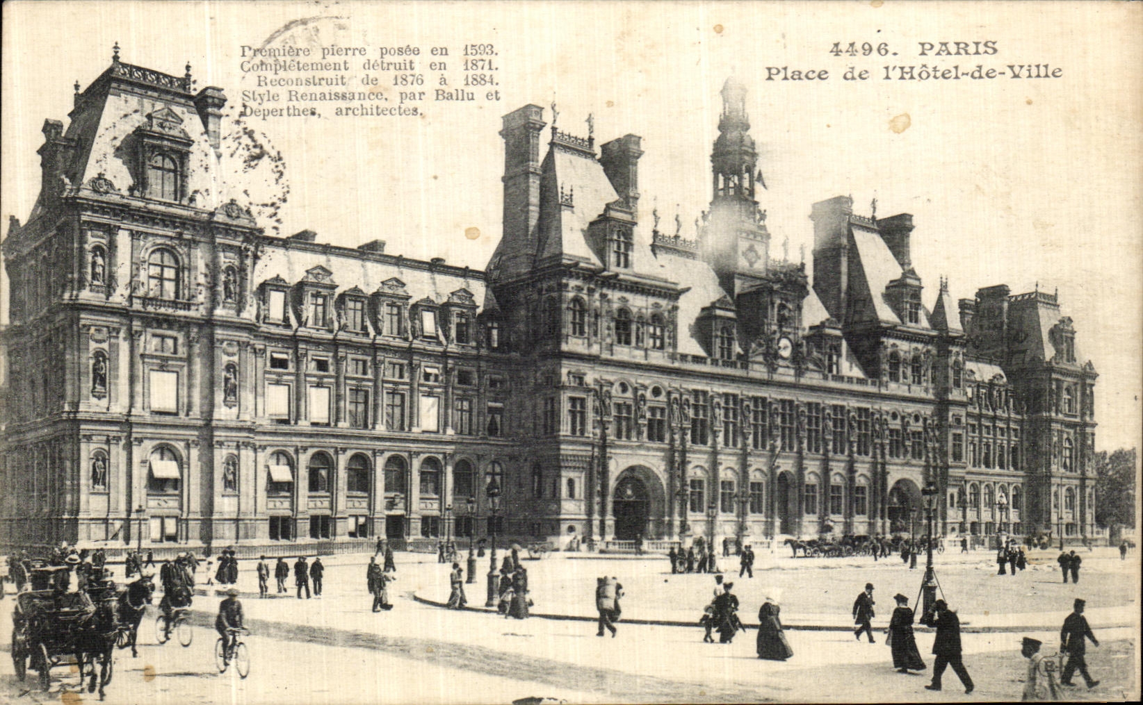 CPA Paris Place de l Hotel de Ville