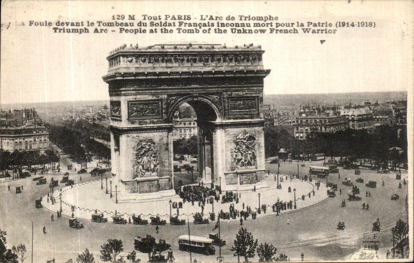 CPA Paris l Arc du Triomphe