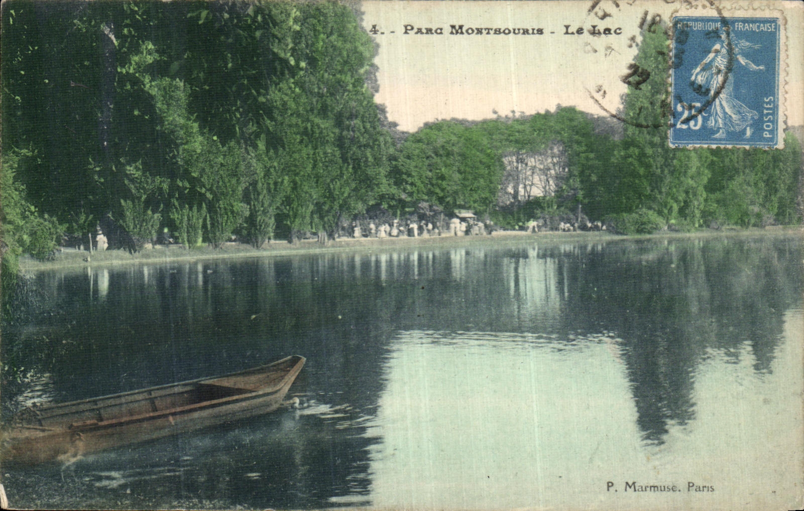 VINTAGE POSTCARD Paris Montsouris the Lake