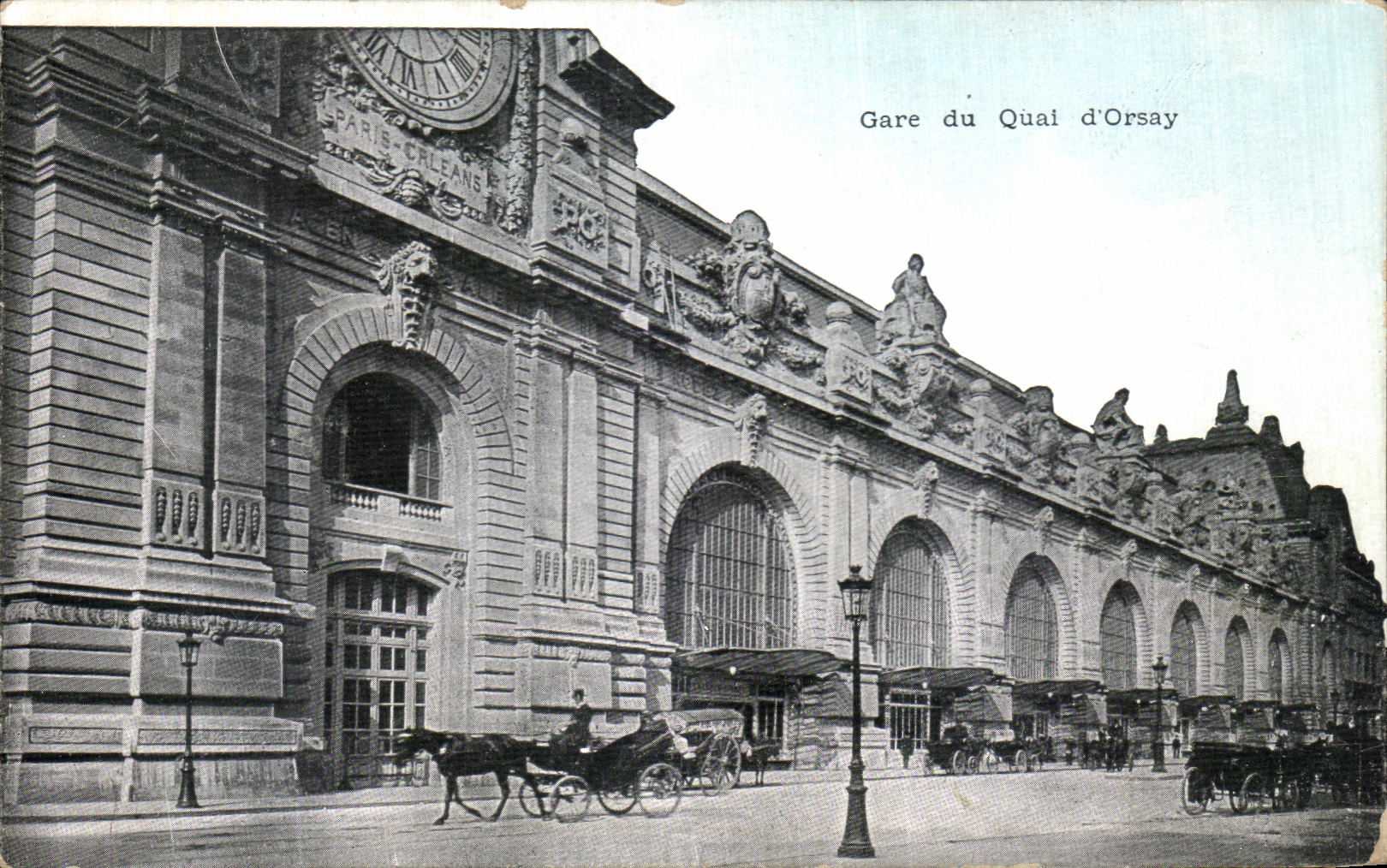 VINTAGE POSTCARD Paris Parks Quay D Orsay
