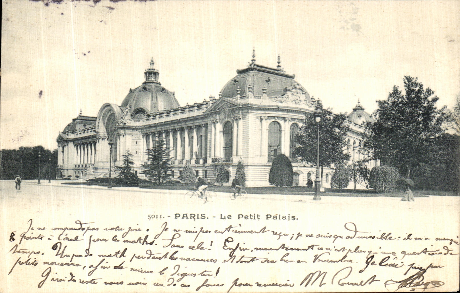 VINTAGE POSTCARD Paris the Petit Palais Bicycle