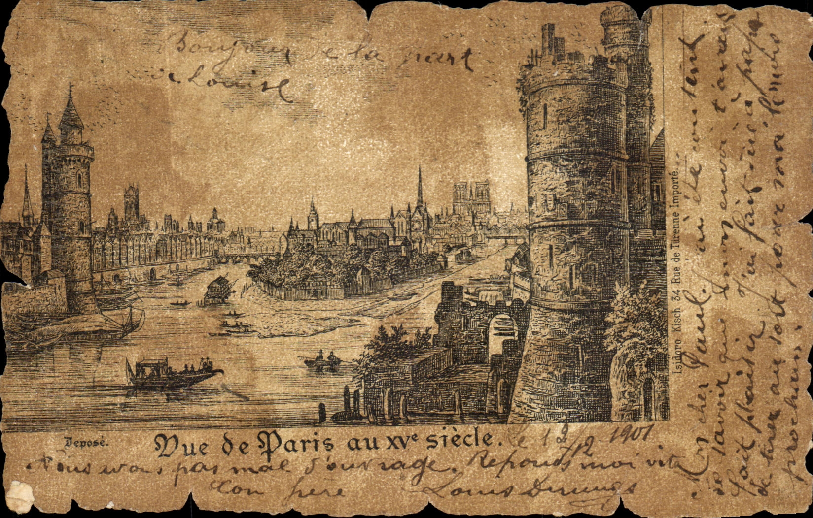 CPA Vue de Paris au XV e Siecle 