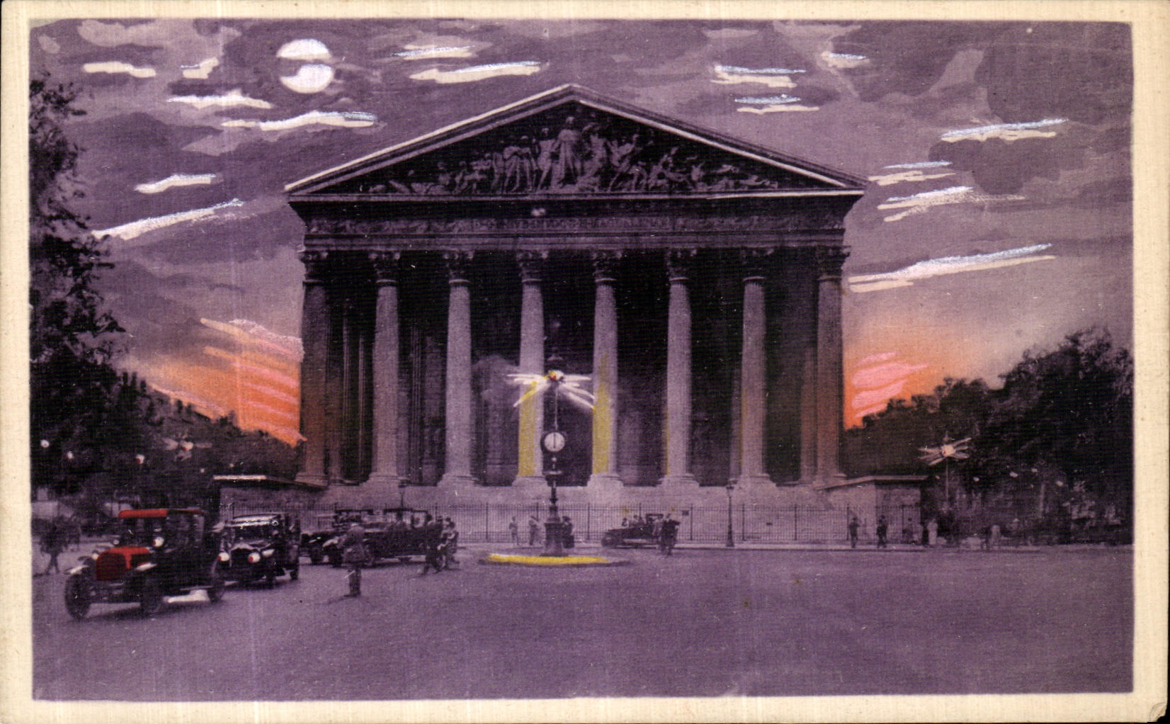 VINTAGE POSTCARD Paris Church of Madeleien