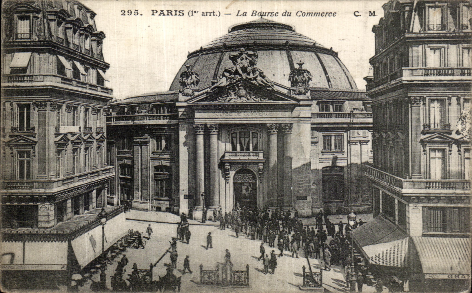 VINTAGE POSTCARD Paris Baurse of the Trade
