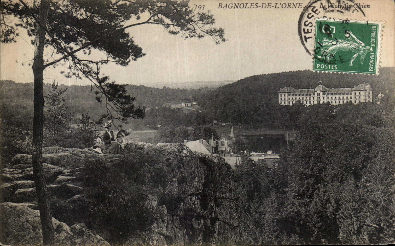 CPA Bagnoles de l orne Le roc de chien 
