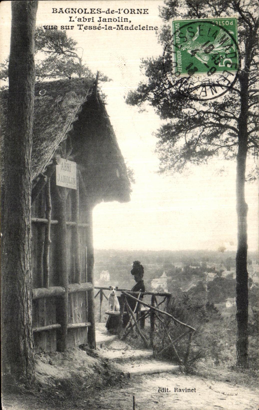 CPA Bagnoles De L Orne L Abri Janolin Vue Sur Tesse la Madeleine