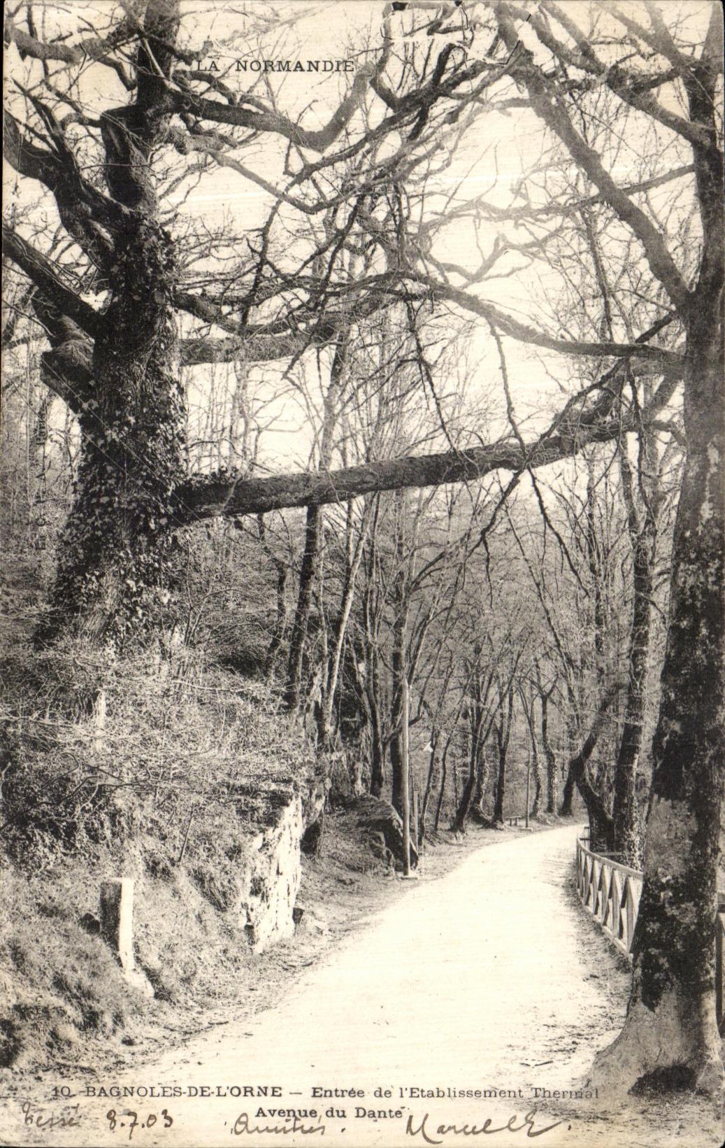 La POSTAL de la VENDIMIA Bagnoles de L adorna entrado de L establecimiento hidropatico Avene de Dante