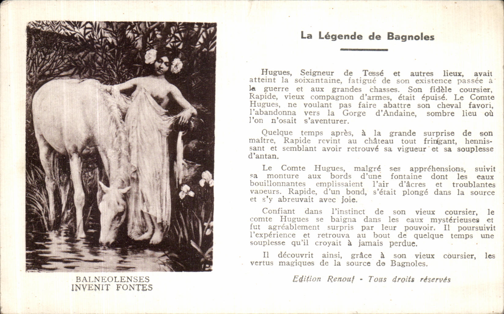 CPA Bagnoles De L Orne La legende de Bagnoles Balneolenses Cheval