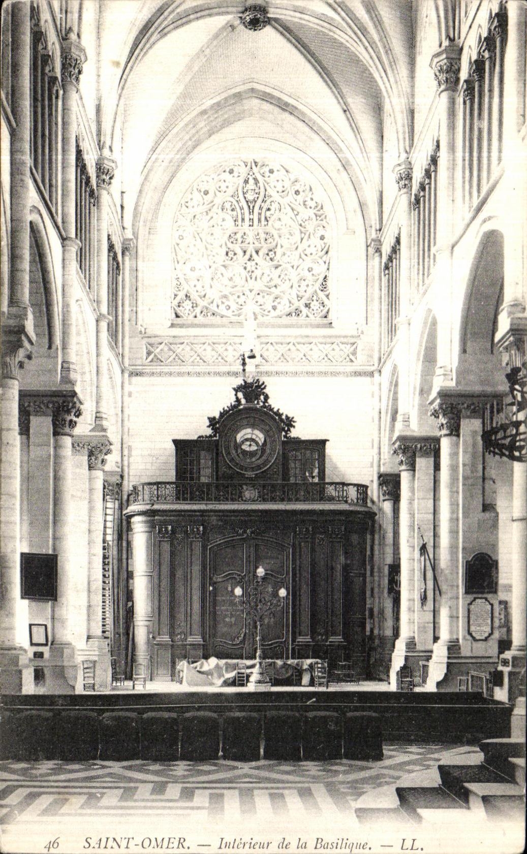 VINTAGE POSTCARD Holy Interior Omer of the Basilica