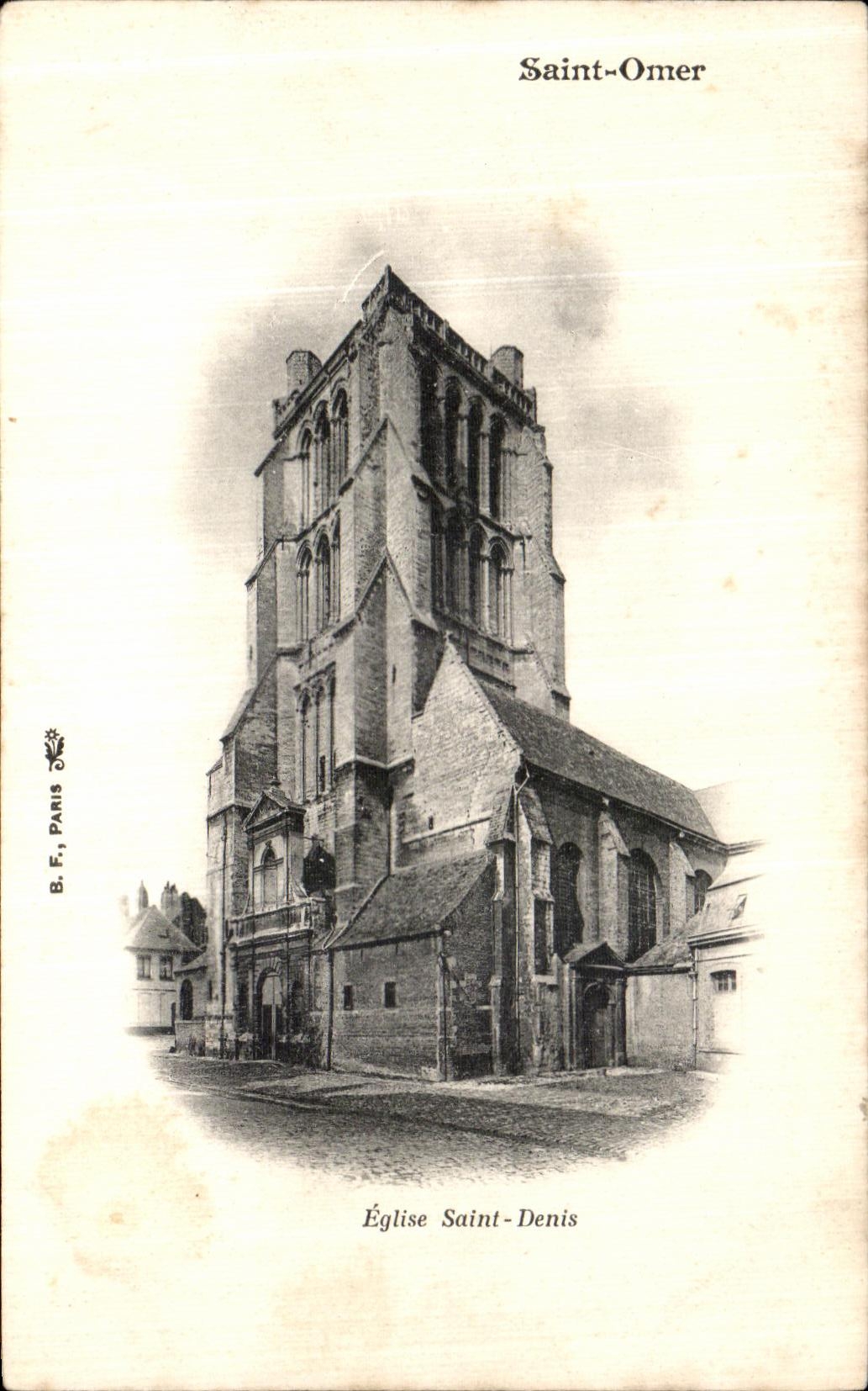 VINTAGE POSTCARD Holy Omer Church Denis Saint
