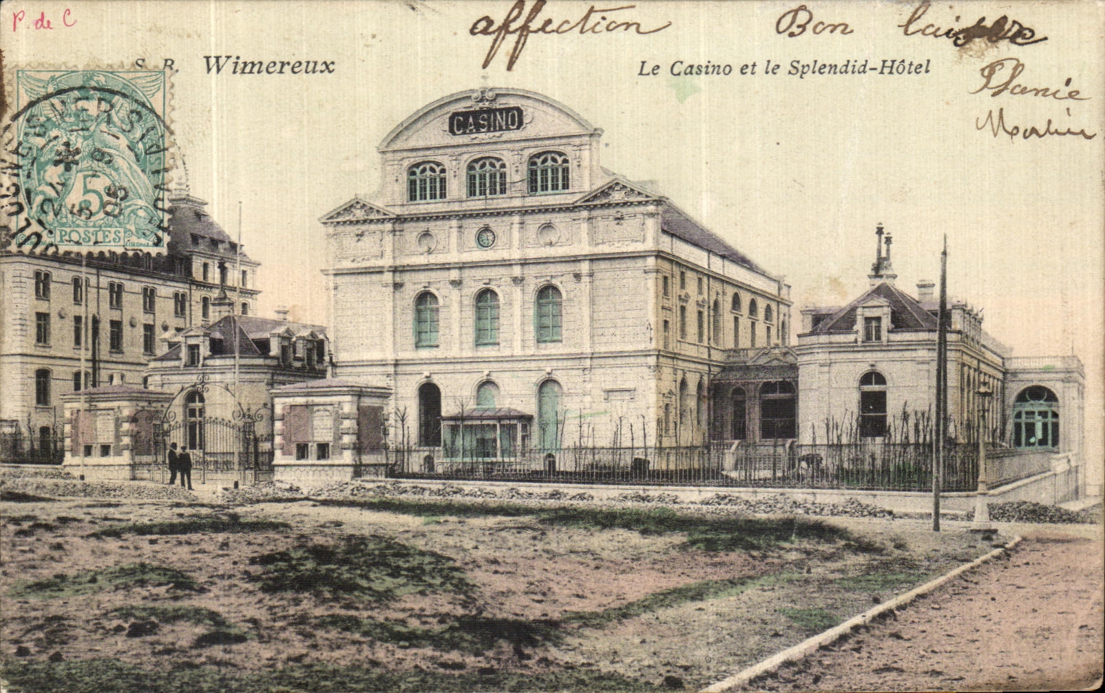 CPA Wimereux Le Casino et le Splendid Hotel