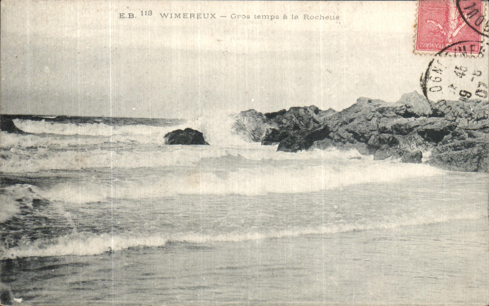 CPA Wimereux Gros Temps a la Rochette