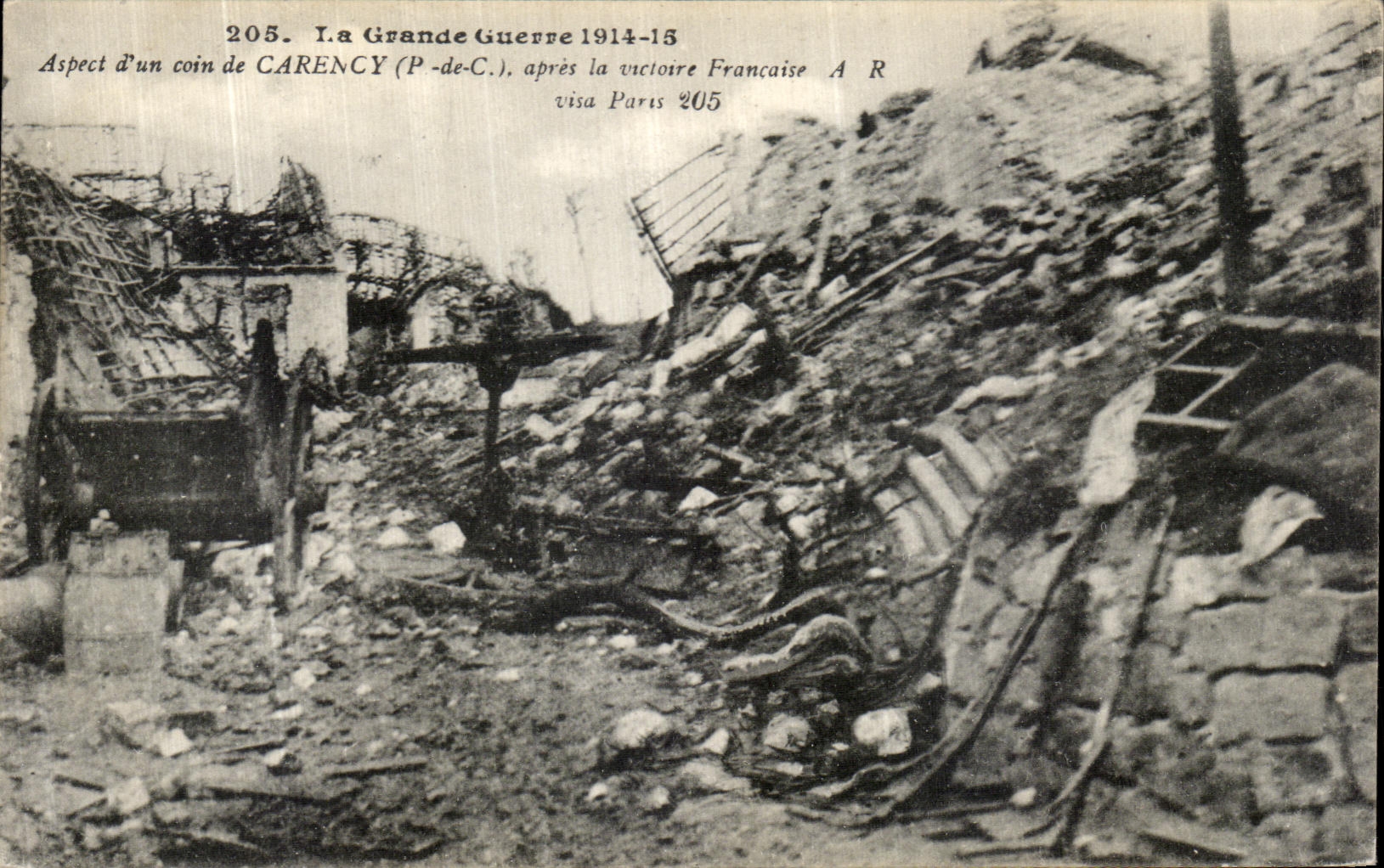 CPA La Grande Guerre Aspect d Un Coin de Carency apres la victoire francaise Militaria 
