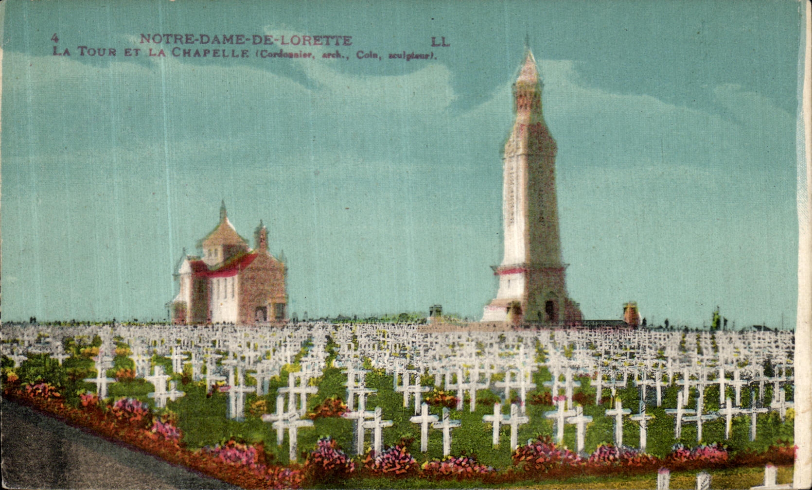 CPA Notre Dame De Lorette La Tour et la Chapelle