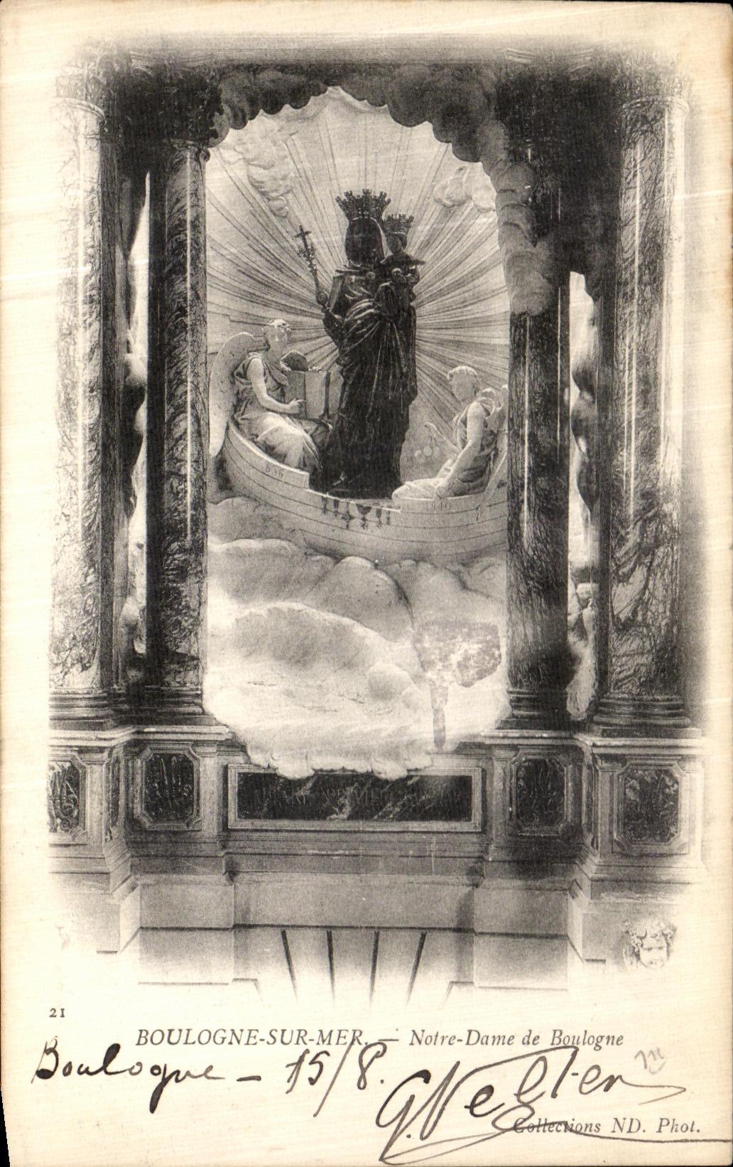 VINTAGE POSTCARD Boulogne on Sea Notre Dame of Boulogne