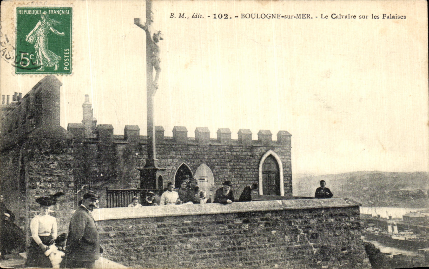 VINTAGE POSTCARD Boulogne on Sea the Martyrdom on Cliffs