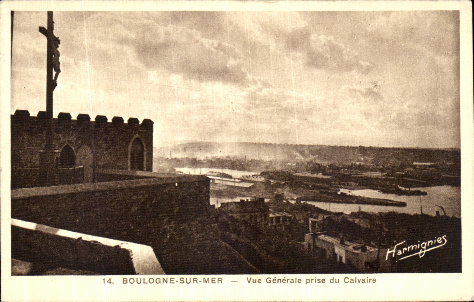 VINTAGE POSTCARD Boulogne On Sea View taken of the Martyrdom