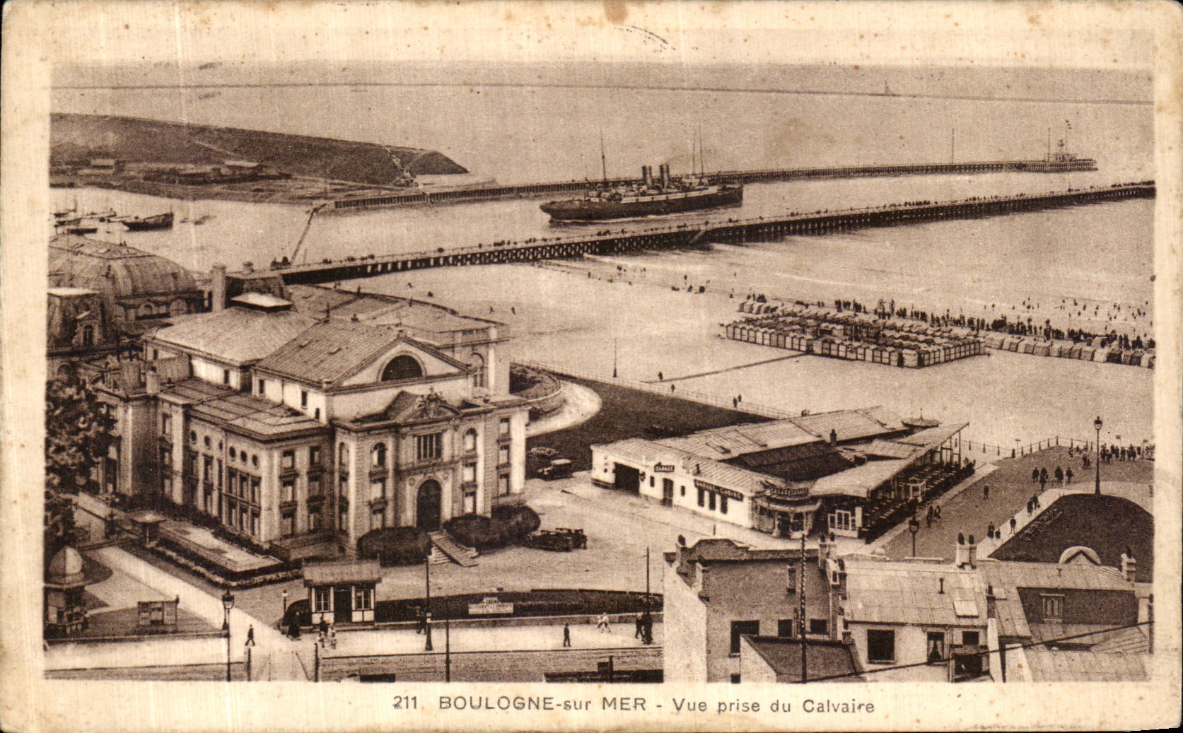 VINTAGE POSTCARD Boulogne on Sea Seen from of the Martyrdom