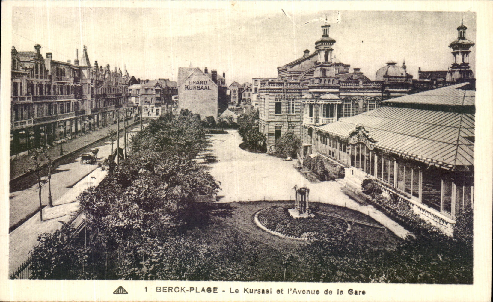 CPA Berck Plage La Kursaal et l Avenue de la Gare