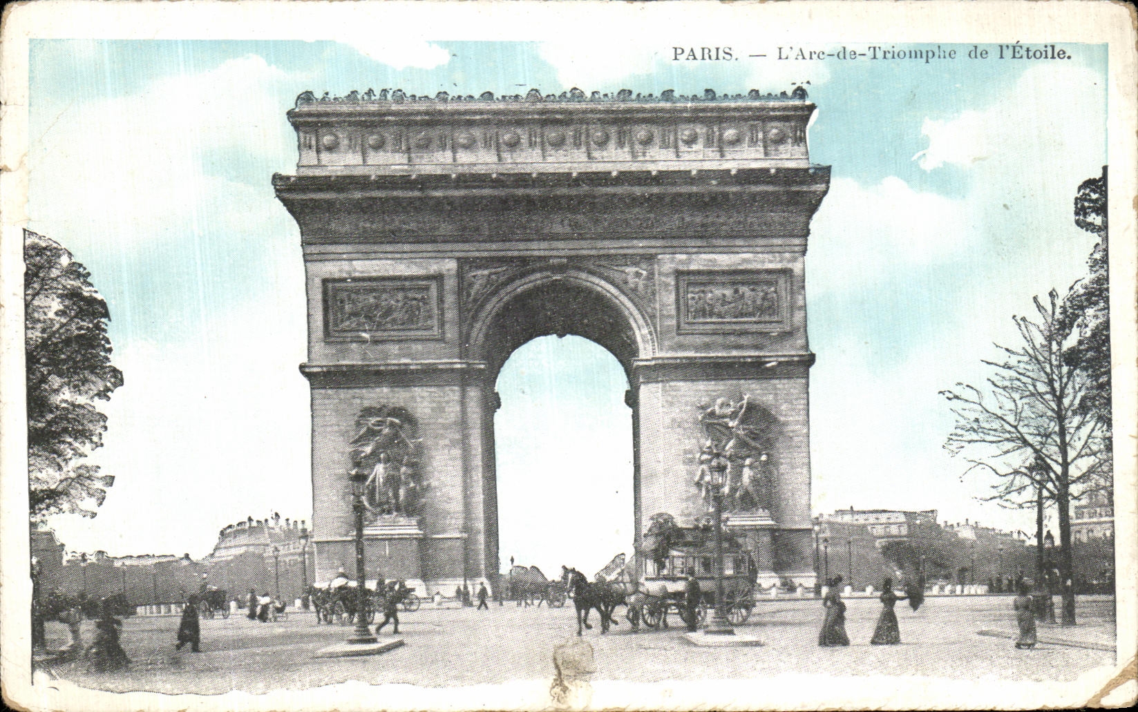 CPA Paris L Arc de Triomphe de L Etoile
