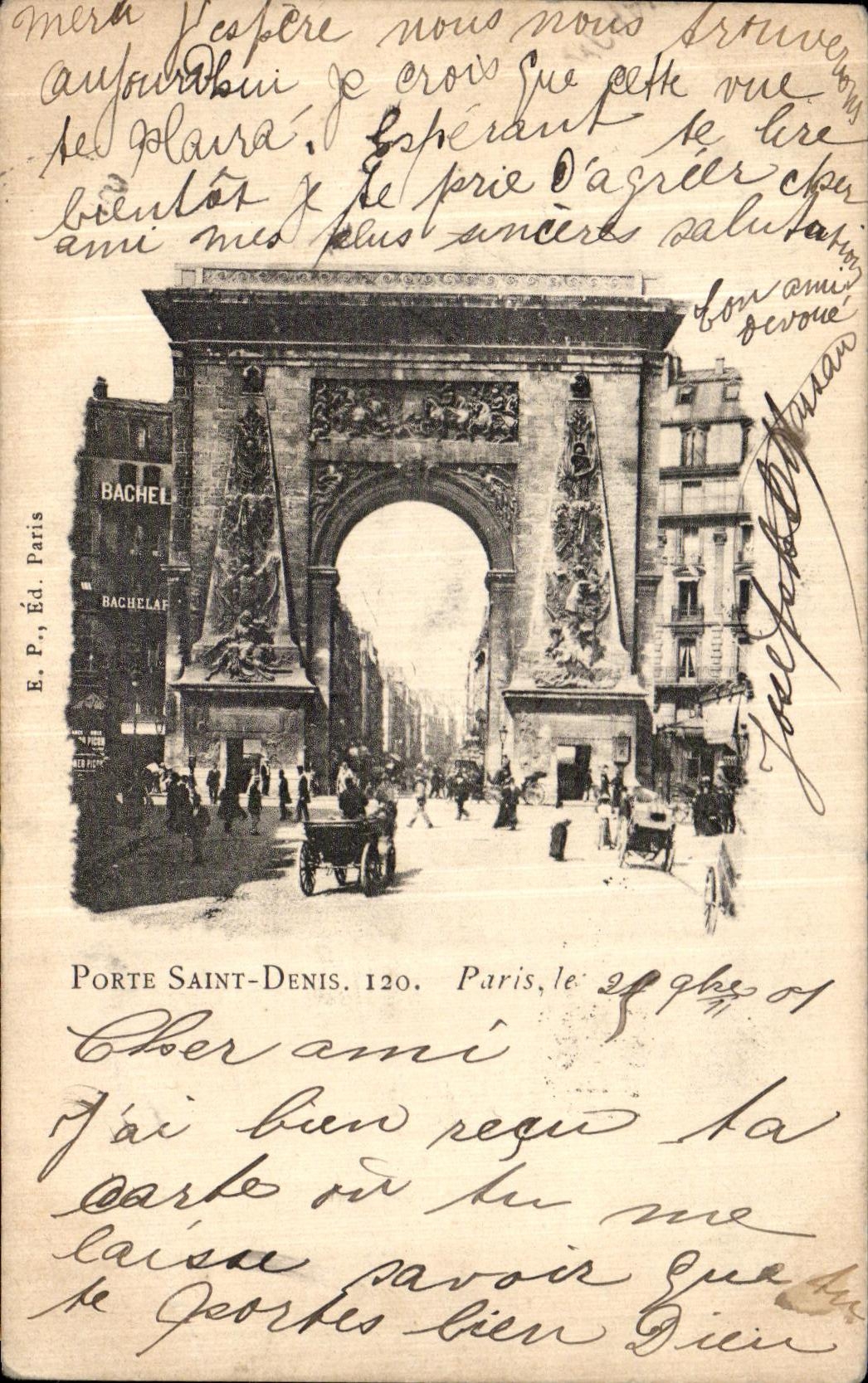 VINTAGE POSTCARD Paris Saint Denis Carries