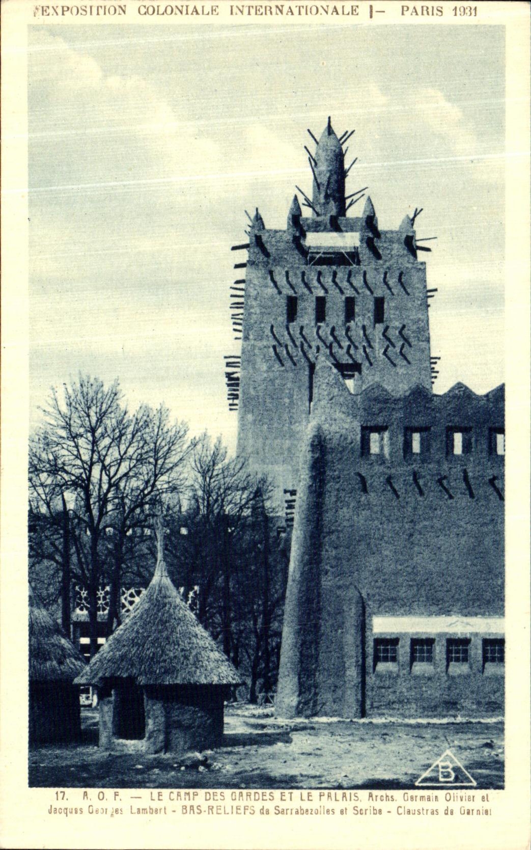 De la VENDIMIA de la POSTAL de Paris International colonial 1931 favorablemente el campo de los protectores y del paladar